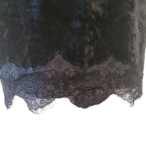 Guess velour/velvet bodycon dress mini dress square neck black night out - Picture 4 of 9